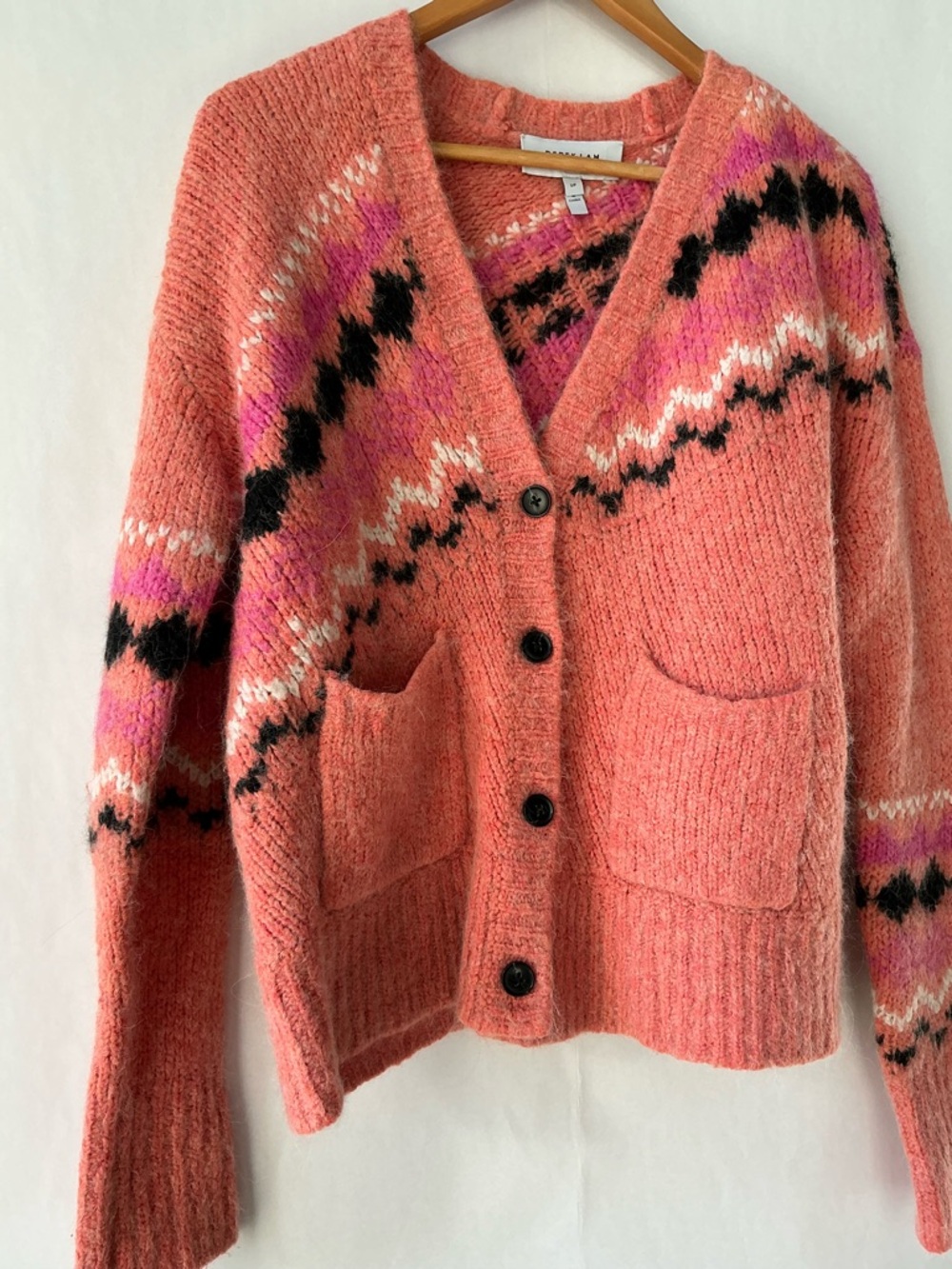 Derek Lam 10 Crosby Orange Cottagecore Alpaca & Wool Blend Cardigan Size Small - Picture 5 of 13